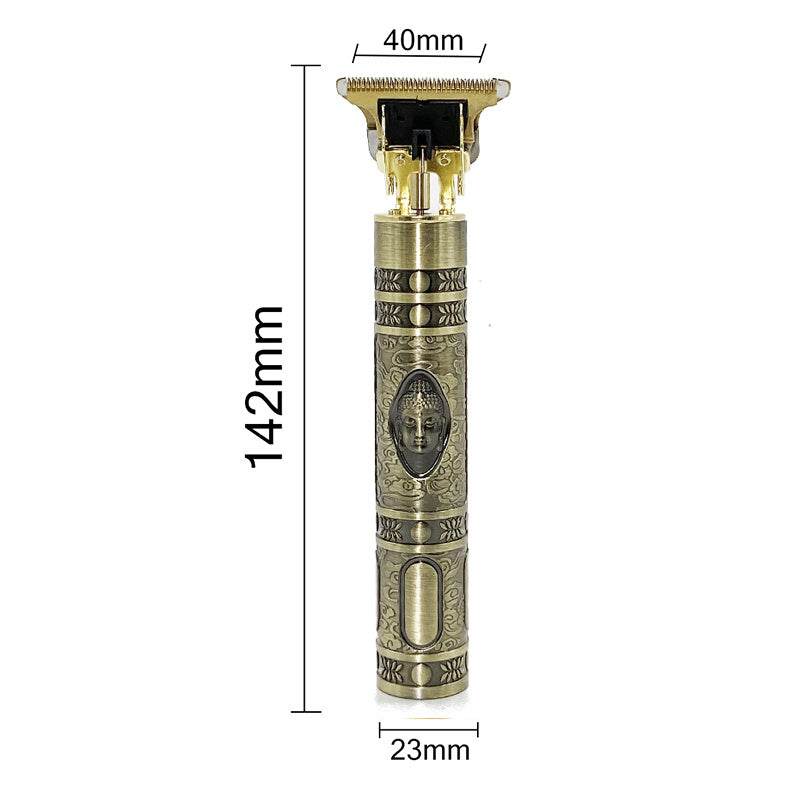 Tondeuse à cheveux électrique à tête d'huile, écran LCD, gravure USB, tête de Bouddha, ciseaux rétro T9, génération d'énergie, poussée